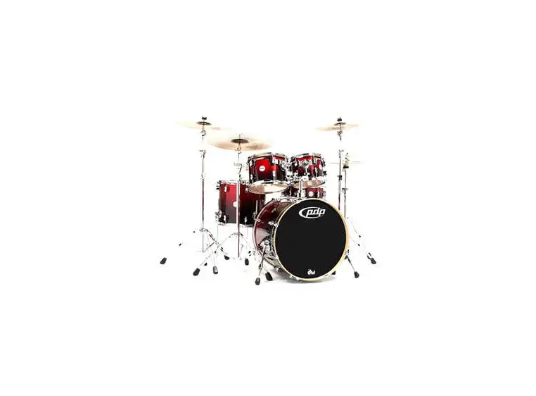 PDP CONCEPT MAPLE CM5 RED BLACK FADE 10/12/16FT/22/14SD 